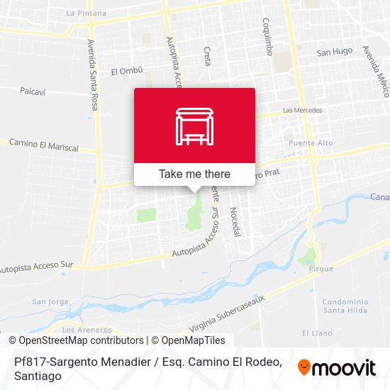 Pf817-Sargento Menadier / Esq. Camino El Rodeo map