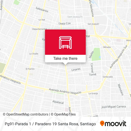 Pg91-Parada 1 / Paradero 19 Santa Rosa map