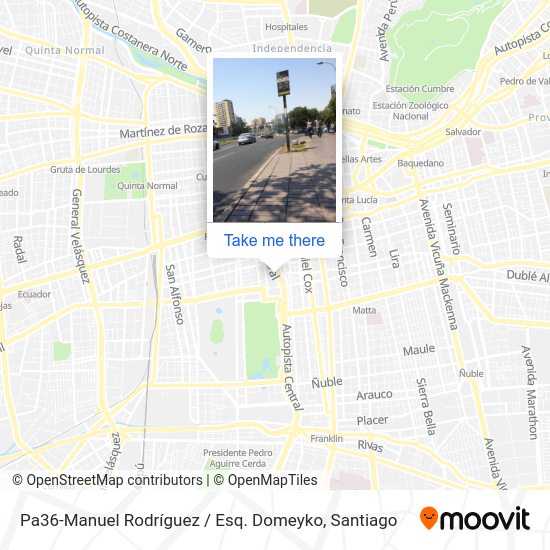 Pa36-Manuel Rodríguez / Esq. Domeyko map