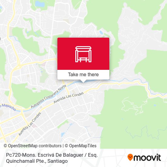 Pc720-Mons. Escrivá De Balaguer / Esq. Quinchamalí Pte. map