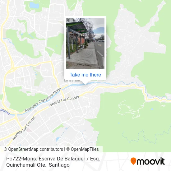 Pc722-Mons. Escrivá De Balaguer / Esq. Quinchamalí Ote. map