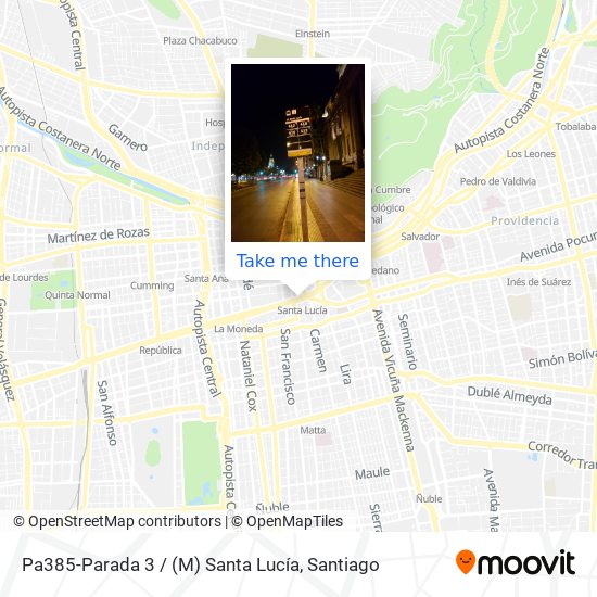 Pa385-Parada 3 / (M) Santa Lucía map