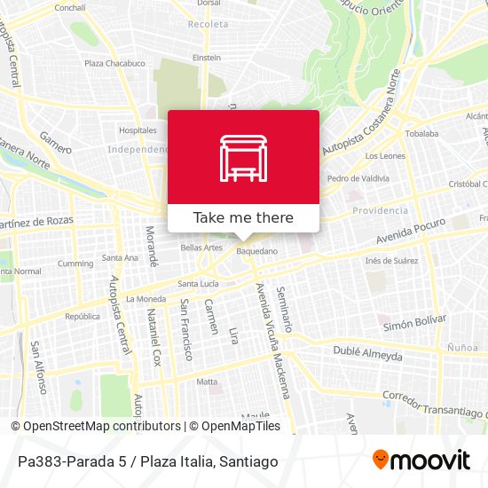 Pa383-Parada 5 / Plaza Italia map