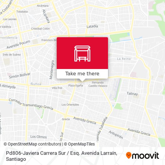 Pd806-Javiera Carrera Sur / Esq. Avenida Larraín map