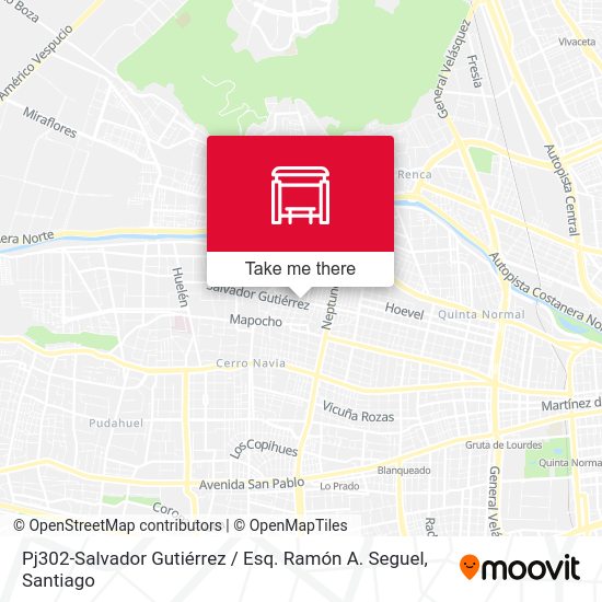 Pj302-Salvador Gutiérrez / Esq. Ramón A. Seguel map