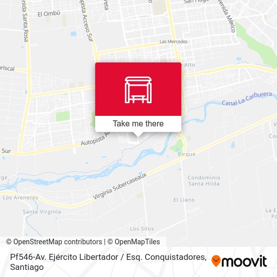 Pf546-Av. Ejército Libertador / Esq. Conquistadores map