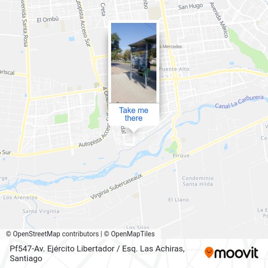 Pf547-Av. Ejército Libertador / Esq. Las Achiras map