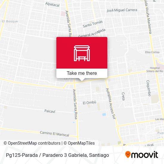Mapa de Pg125-Parada / Paradero 3 Gabriela