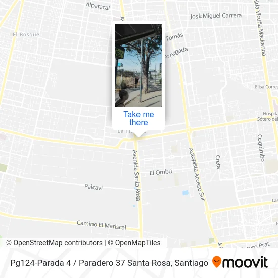 Pg124-Parada 4 / Paradero 37 Santa Rosa map