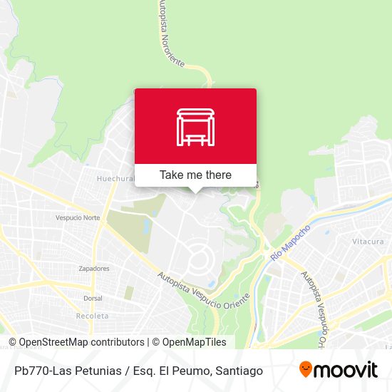 Pb770-Las Petunias / Esq. El Peumo map