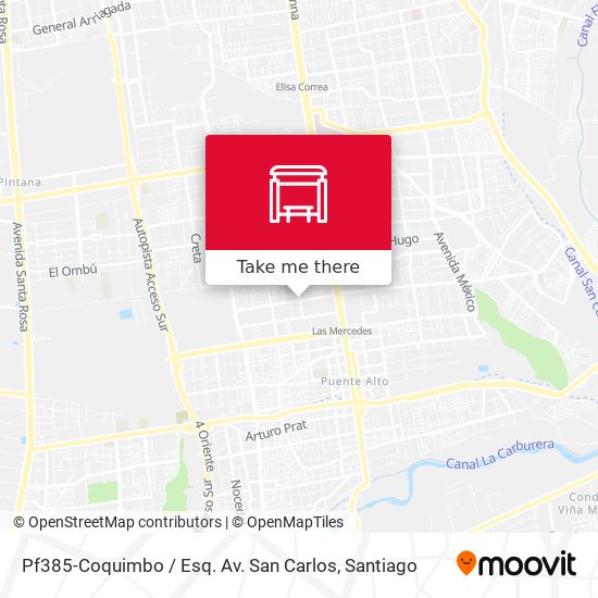Pf385-Coquimbo / Esq. Av. San Carlos map