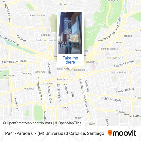 Pa41-Parada 6 / (M) Universidad Católica map