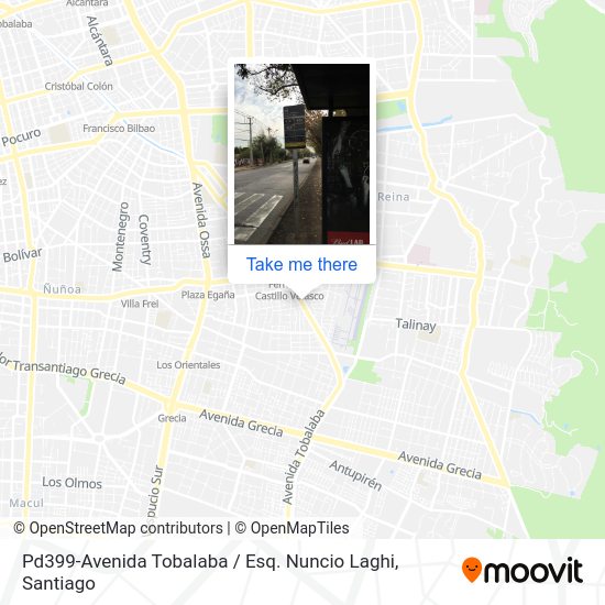 Pd399-Avenida Tobalaba / Esq. Nuncio Laghi map