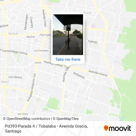 Pd393-Parada 4 / Tobalaba - Avenida Grecia map