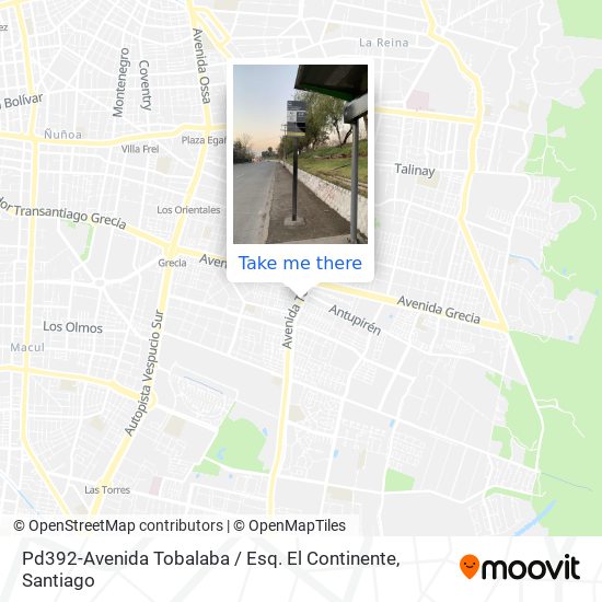 Pd392-Avenida Tobalaba / Esq. El Continente map