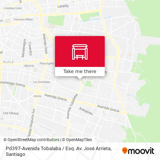 Pd397-Avenida Tobalaba / Esq. Av. José Arrieta map