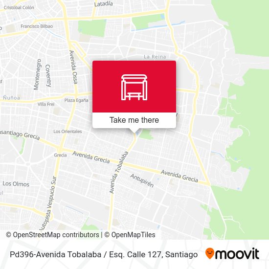 Mapa de Pd396-Avenida Tobalaba / Esq. Calle 127