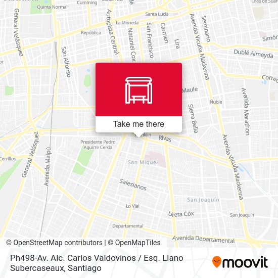 Ph498-Av. Alc. Carlos Valdovinos / Esq. Llano Subercaseaux map