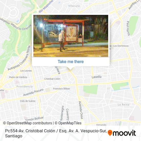 Mapa de Pc554-Av. Cristóbal Colón / Esq. Av. A. Vespucio-Sur