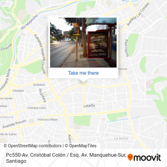 Pc550-Av. Cristóbal Colón / Esq. Av. Manquehue-Sur map