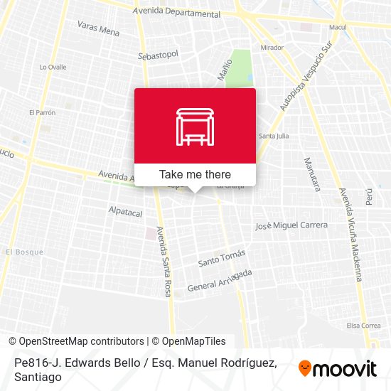 Pe816-J. Edwards Bello / Esq. Manuel Rodríguez map