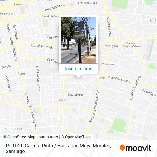 Pd914-I. Carrera Pinto / Esq. Juan Moya Morales map
