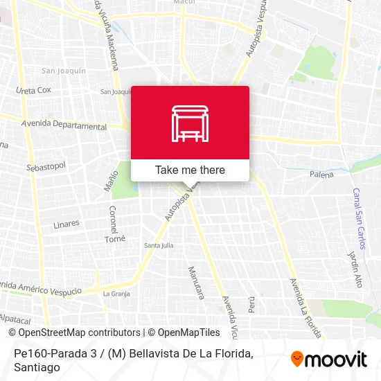 Pe160-Parada 3 / (M) Bellavista De La Florida map