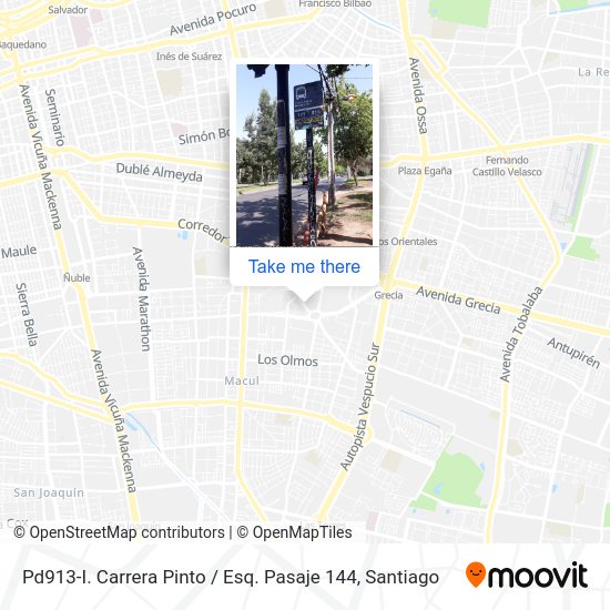 Mapa de Pd913-I. Carrera Pinto / Esq. Pasaje 144