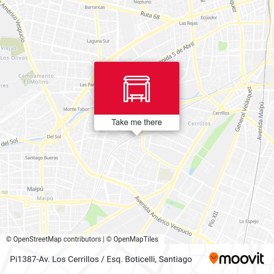 Mapa de Pi1387-Av. Los Cerrillos / Esq. Boticelli