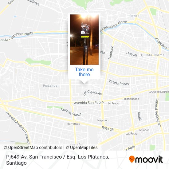 Pj649-Av. San Francisco / Esq. Los Plátanos map