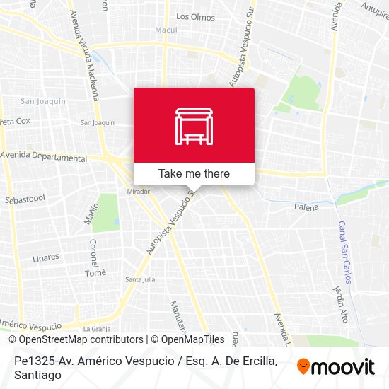 Mapa de Pe1325-Av. Américo Vespucio / Esq. A. De Ercilla