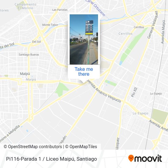 Mapa de Pi116-Parada 1 / Liceo Maipú