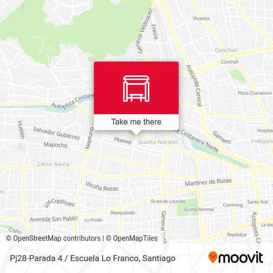 Pj28-Parada 4 / Escuela Lo Franco map