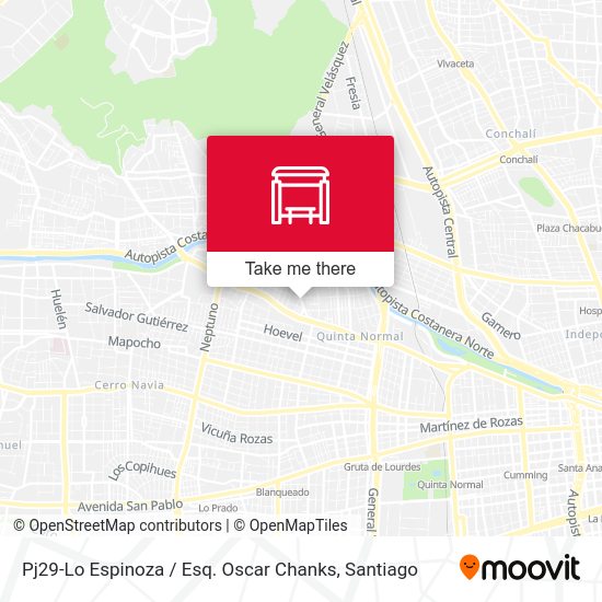 Mapa de Pj29-Lo Espinoza / Esq. Oscar Chanks