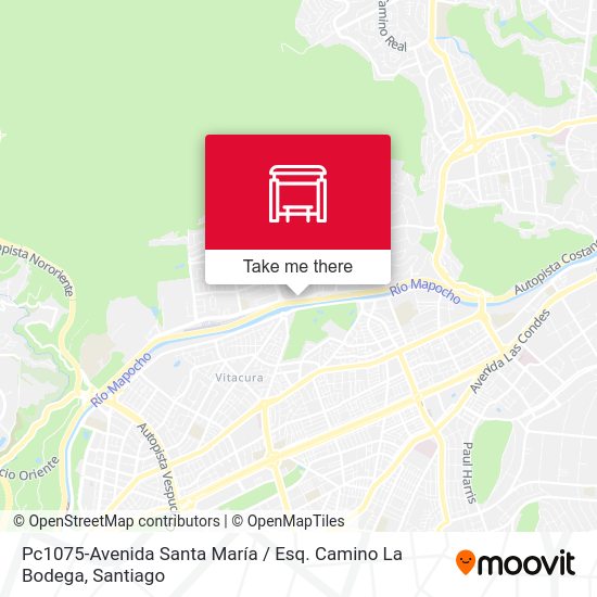 Mapa de Pc1075-Avenida Santa María / Esq. Camino La Bodega