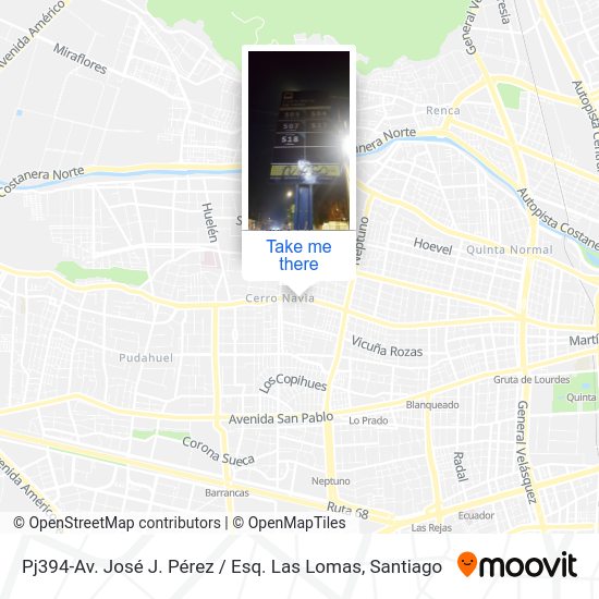 Pj394-Av. José J. Pérez / Esq. Las Lomas map