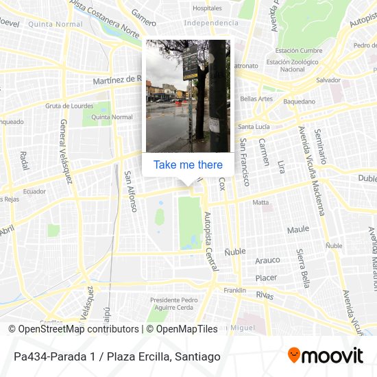 Pa434-Parada 1 / Plaza Ercilla map