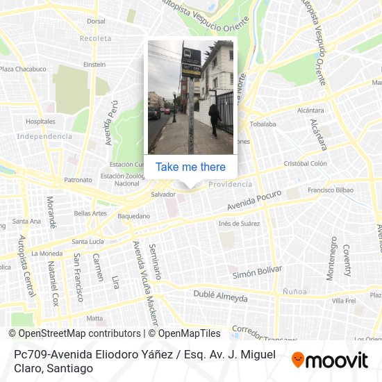 Pc709-Avenida Eliodoro Yáñez / Esq. Av. J. Miguel Claro map