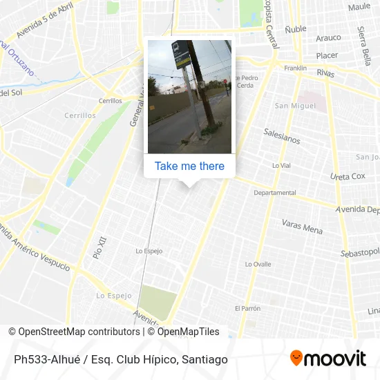 Ph533-Alhué / Esq. Club Hípico map