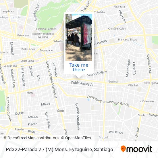 Pd322-Parada 2 / (M) Mons. Eyzaguirre map