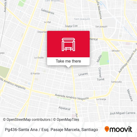 Mapa de Pg436-Santa Ana / Esq. Pasaje Marcela
