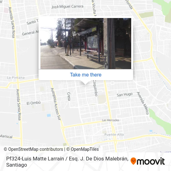 Pf324-Luis Matte Larraín / Esq. J. De Dios Malebrán map