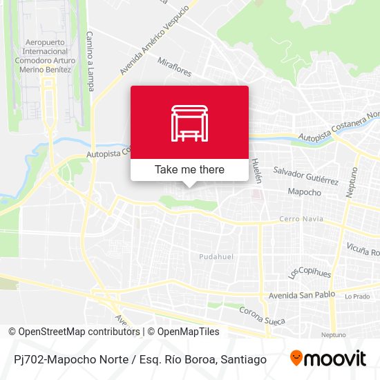 Mapa de Pj702-Mapocho Norte / Esq. Río Boroa