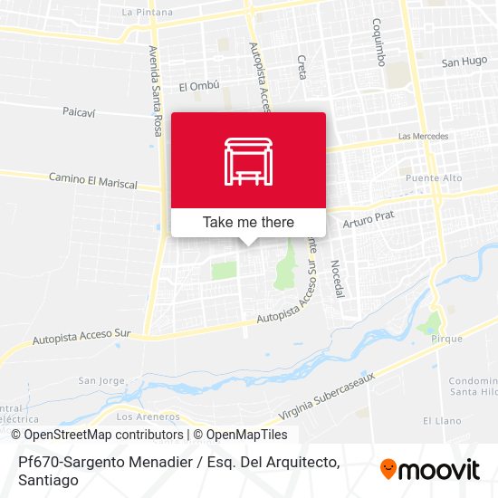 Pf670-Sargento Menadier / Esq. Del Arquitecto map