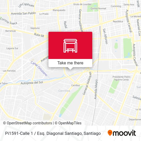 Mapa de Pi1591-Calle 1 / Esq. Diagonal Santiago