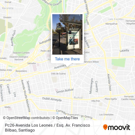Pc26-Avenida Los Leones / Esq. Av. Francisco Bilbao map