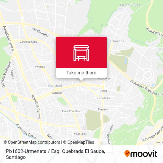 Mapa de Pb1602-Urmeneta / Esq. Quebrada El Sauce