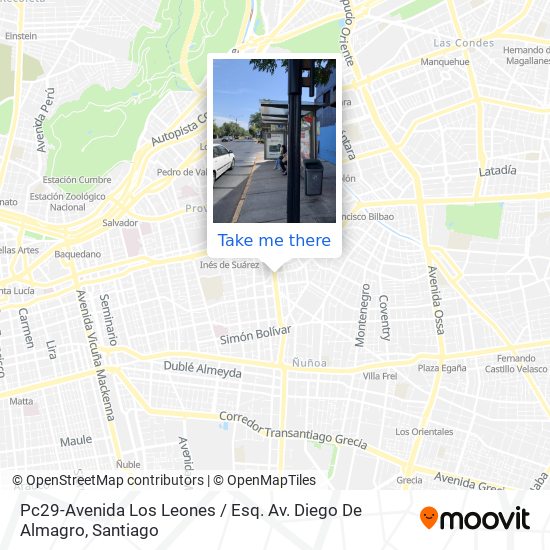 Mapa de Pc29-Avenida Los Leones / Esq. Av. Diego De Almagro