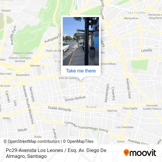 Pc29-Avenida Los Leones / Esq. Av. Diego De Almagro map