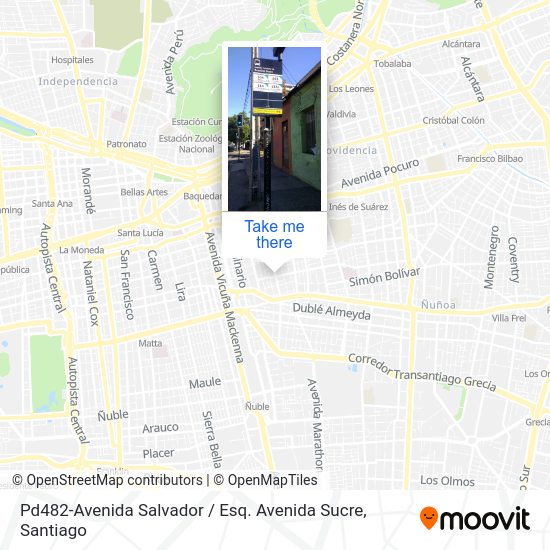 Mapa de Pd482-Avenida Salvador / Esq. Avenida Sucre
